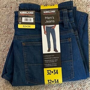 Kirkland Signature Men's Classic Blue Straight fit Jeans, 32x34, comfort stretch